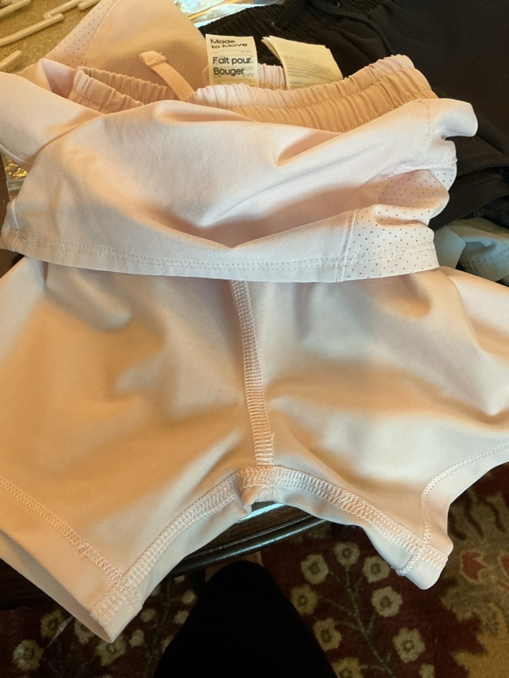 🌸H & M ‘Move’ Elastic Active Shorts - Pale Pink, Black, Slate - Sz 3-4T - Picture 4 of 15